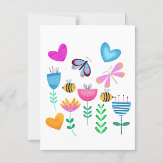 Happy Bee Garden Postkarte