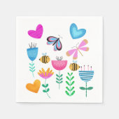 Happy Bee Garden Serviette (Vorderseite)
