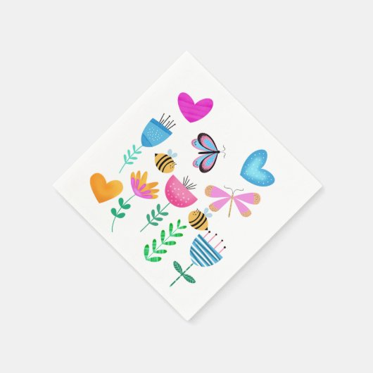 Happy Bee Garden Serviette (Ecke)