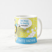 Happy Bee Geburtstags-Tasse Kaffeetasse (VorderseiteRechts)