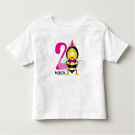 Happy Bee Girl T - Shirt zum Geburtstag von Girl