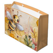 Happy Bee Große Geschenktüte (Rückseite Schrägansicht)