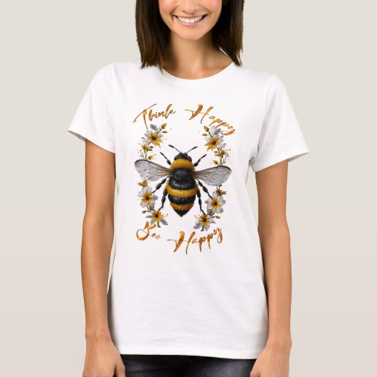 Happy Bee Happy T-Shirt (Vorderseite)