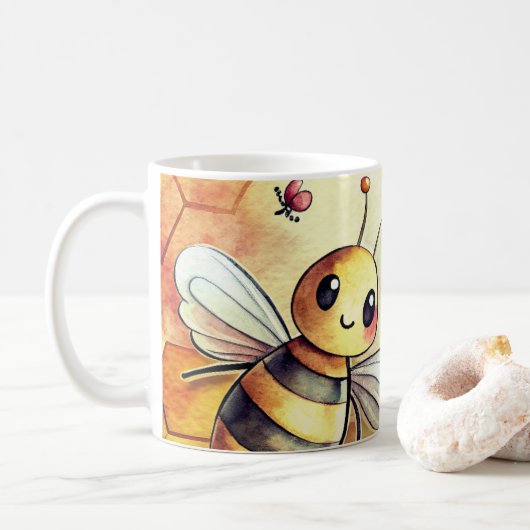 Happy Bee Kaffeetasse (Mit Donut)