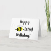 "Happy Bee-lated Birthday" Karte (Vorderseite)