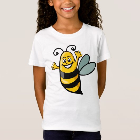 Happy Bee - Maßgeschneidert T-Shirt (Vorderseite)
