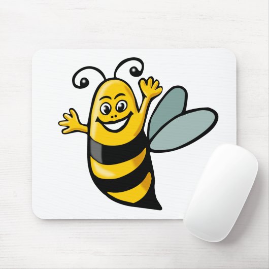 Happy Bee Mousepad (Mit Mouse)