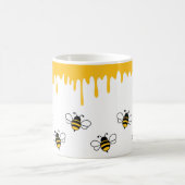 Happy Bee Niedlich Funny Honey Pattern Kaffeetasse (Mittel)
