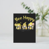 Happy Bee Niedliche Bienenzucht Postkarte (Stehend Vorderseite)