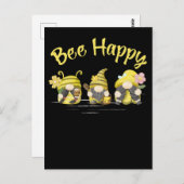 Happy Bee Niedliche Bienenzucht Postkarte (Vorne/Hinten)