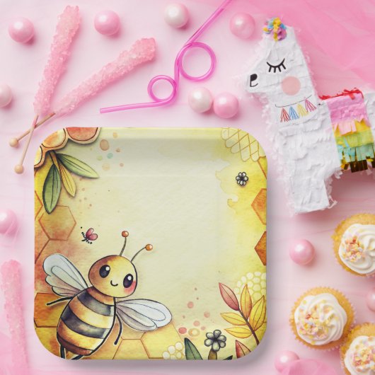 Happy Bee Pappteller (Party)