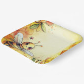 Happy Bee Pappteller (Gewinkelt)