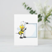 Happy Bee Postkarte (Stehend Vorderseite)