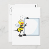 Happy Bee Postkarte (Vorne/Hinten)