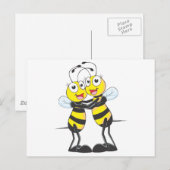 Happy Bee Sisters Postkarte (Vorne/Hinten)
