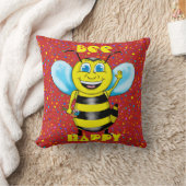 Happy Bee Square Pillow Kissen (Decke)