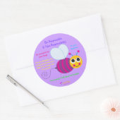 Happy Bee Sticker - groß (Umschlag)