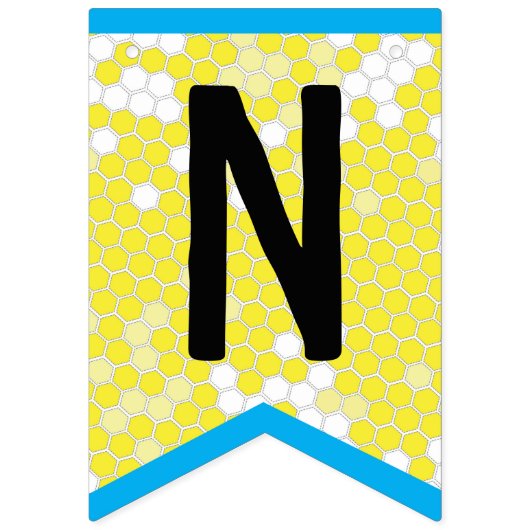 Happy Bee Theme Birthday Bunting Flags Wimpelkette (Zweite Fahne)