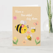 Happy Bee-utiful Day Geburtstagskarte Karte (Vorderseite)