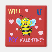 Happy Bee Valentine's Magnet (Vorne)