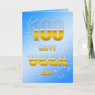 Happy Beer Day 100. Geburtstagkarte Karte