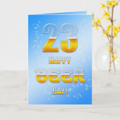 Happy Beer Day 23. Geburtstagskarte Karte (Gelbe Blume)