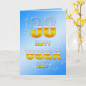 Happy Beer Day 38. Geburtstagskarte Karte (Gelbe Blume)