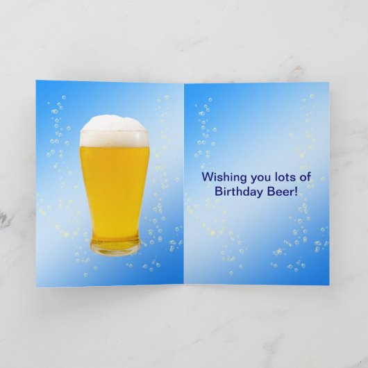 Happy Beer Day 69. Geburtstagkarte Karte (Innenseite)