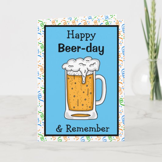 Happy Beer Day Birthday Card Karte (Vorderseite)