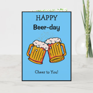 Happy Beer Day Fun Birthday Card Karte