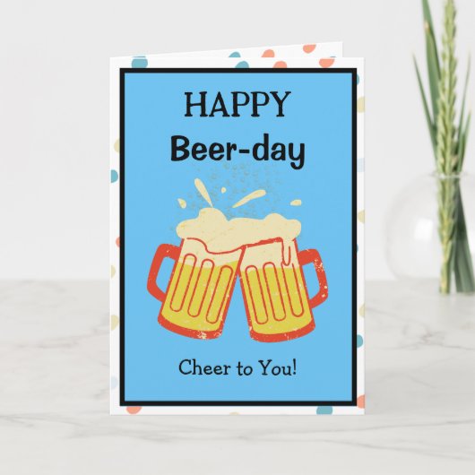 Happy Beer Day Niedliche Geburtstag Card Karte (Vorderseite)