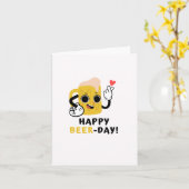 Happy Beer Day Puns Geburtstag Grußkarten Karte (Gelbe Blume)