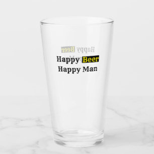 Happy Beer Happy Man Glas