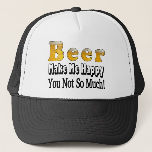 Happy Beer Hat Truckerkappe (Vorderseite)