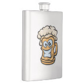 Happy Beer Tasse, Funny Illustration Flachmann (Rechts)