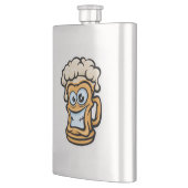 Happy Beer Tasse, Funny Illustration Flachmann (Links)