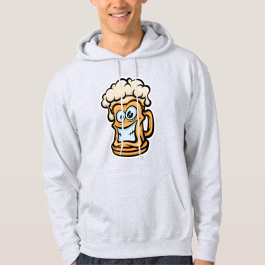 Happy Beer Tasse, Funny Illustration Hoodie (Vorderseite)