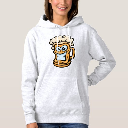 Happy Beer Tasse, Funny Illustration Hoodie (Vorderseite)