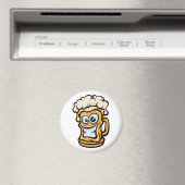 Happy Beer Tasse, Funny Illustration Magnet (In Situ (Geschirrspüler))