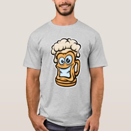 Happy Beer Tasse, Funny Illustration T-Shirt