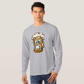 Happy Beer Tasse, Funny Illustration T-Shirt (Vorne ganz)