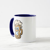 Happy Beer Tasse, Funny Illustration Tasse (Vorderseite Links)