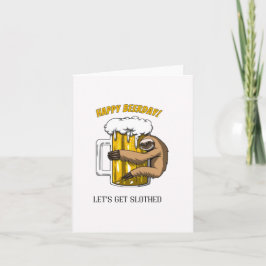 Happy Beerday Funny Birthday Card Karte
