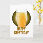 Happy Beerthday Bier Geburtstag Karte (Gelbe Blume)