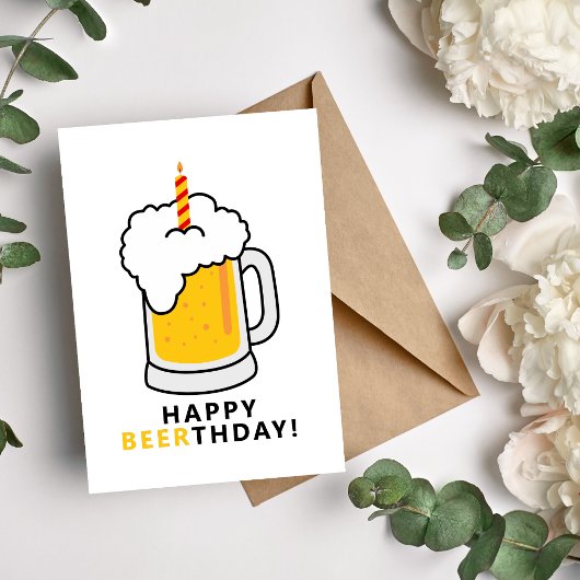 Happy Beerthday Card Feiertagskarte