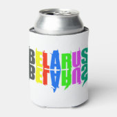 Happy Belarus - farbenfrohe Briefe Dosenkühler (Kanne Vorderseite)