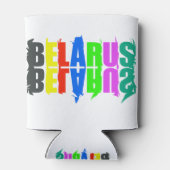 Happy Belarus - farbenfrohe Briefe Dosenkühler (Rückseite)
