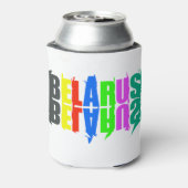 Happy Belarus - farbenfrohe Briefe Dosenkühler (Kanne Rückseite)