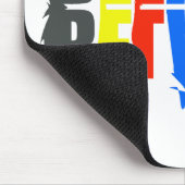 Happy Belarus - farbenfrohe Briefe Mousepad (Ecke)