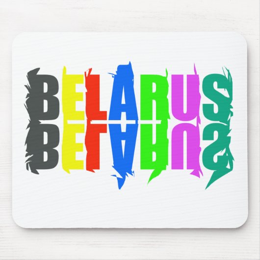 Happy Belarus - farbenfrohe Briefe Mousepad (Vorne)